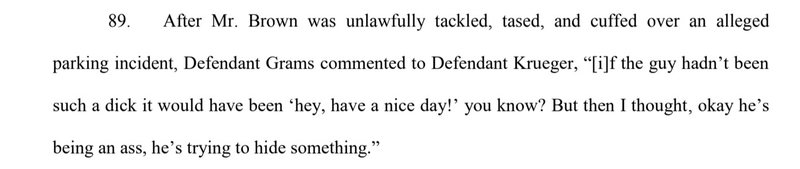 Illustration for article titled Lawsuit: Milwaukee Officer At Sterling Brown Arrest Joked About It On Facebook, Hoped To Do The Same To J.R. Smith